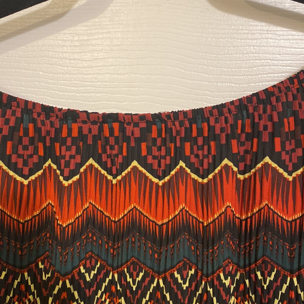 Cato Women's Pullover Plunge Crew Neck Pleated Top Geometric Tunic Size 26/28 - Picture 10 of 12